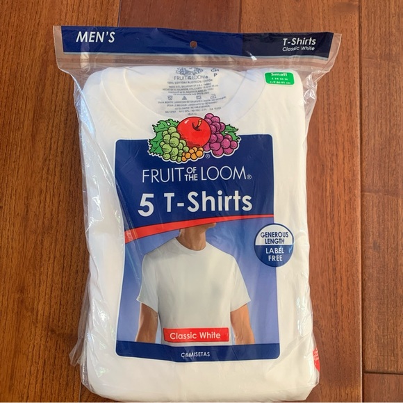Fruit Of The Loom 9 White Cotton Tagless Crew Neck T-Shirts Size S 34-36 2009 - Picture 2 of 8